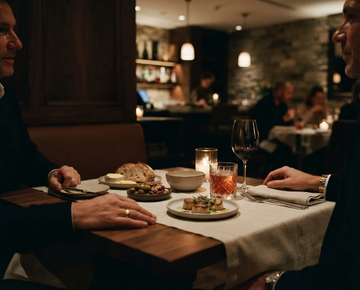 Late evening food and drink service at Aurora Crest